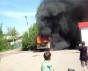 В Донецке на остановке сгорел автобус
