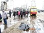 В Киеве водитель трамвая "разрезал" женщину и скрылся с места ДТП
