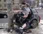 В Харькове автомобиль Honda CR-V на полном ходу врезался в столб (ФОТО)