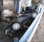 Авария в Киеве: автомобиль взлетел в воздух и упал на людей. (Фото)