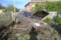 В Донецке «Ланос» врезался в забор и перевернулся (фото)